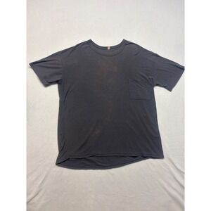 Lunya Womens Medium GreyShortSleeve Pocket Tee Relaxed Fit Lounge T-Shirt *READ*